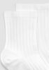 Cotton Wide-Rib Short Crew Sock