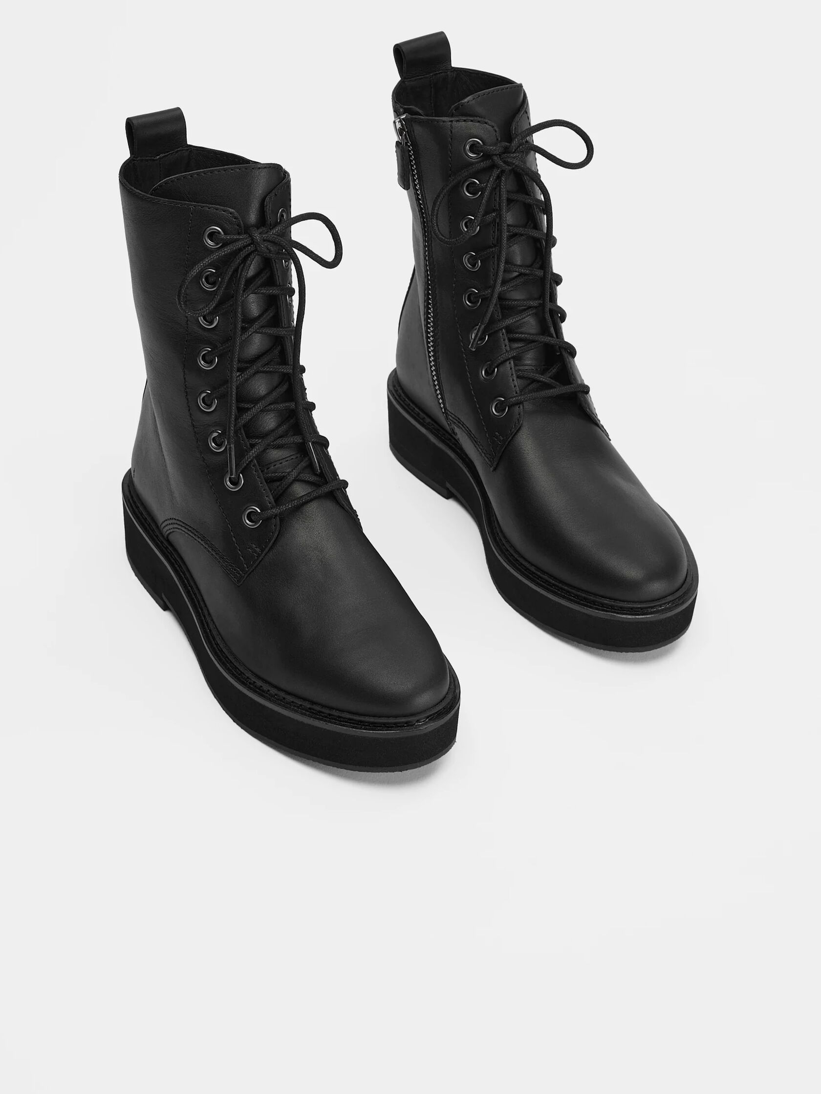 Nellie Leather Lace-Up Bootie