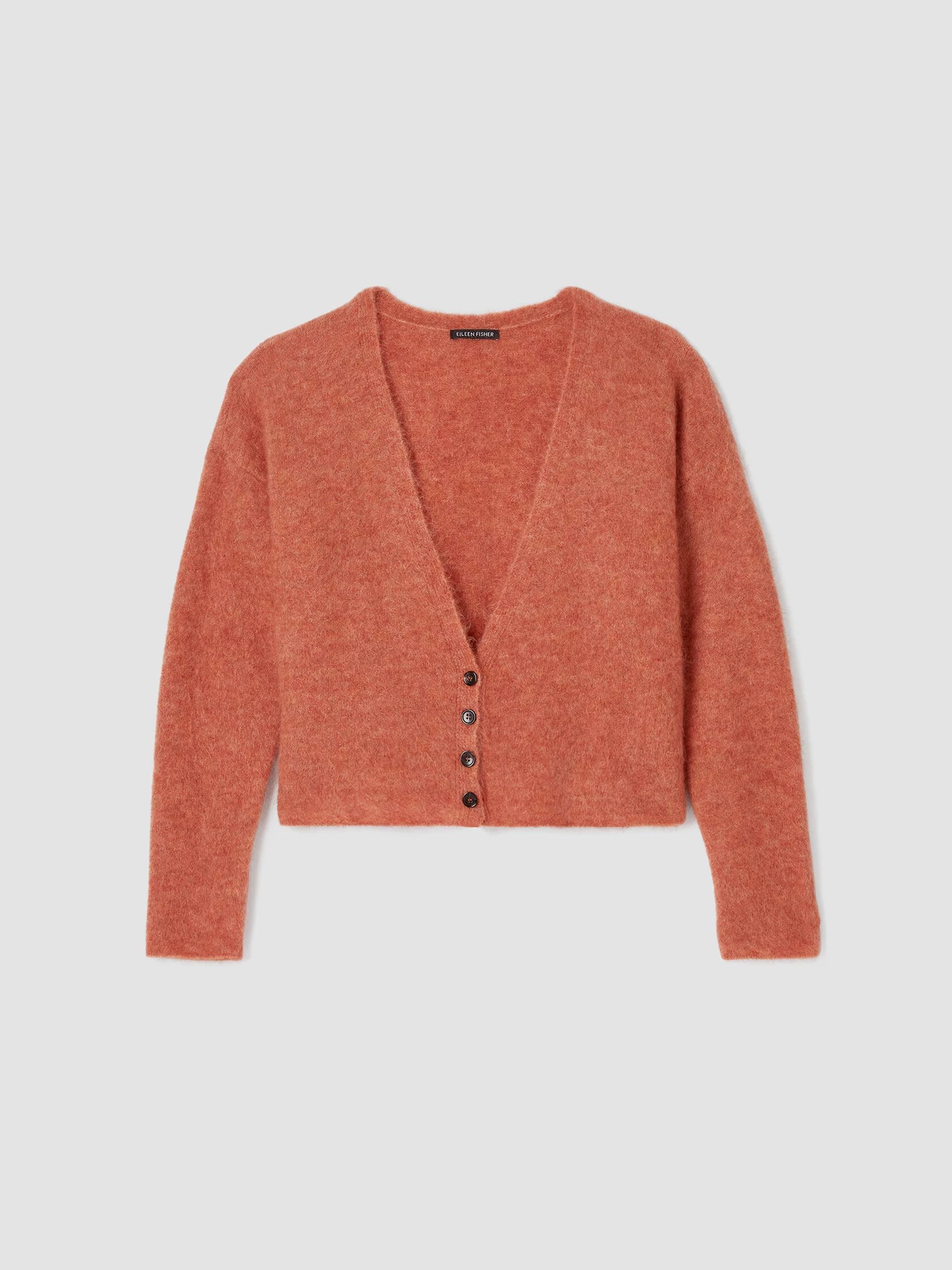 Mohair Plush Melange Cropped Cardigan