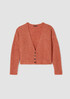 Mohair Plush Melange Cropped Cardigan