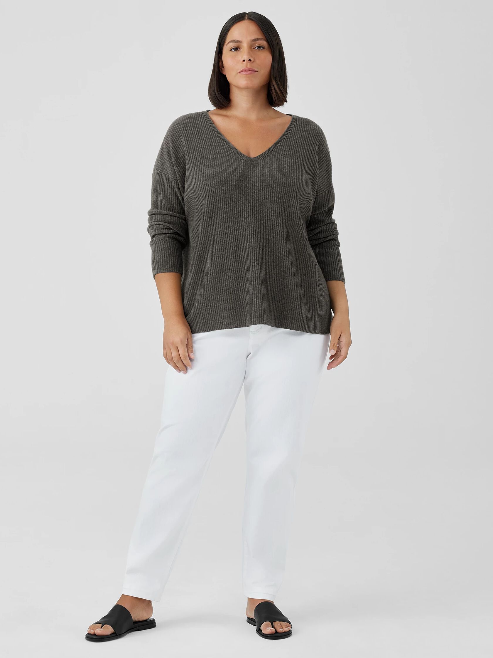 Italian Cashmere V-Neck Top