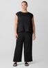 Crushed Silk Ballet Neck Top