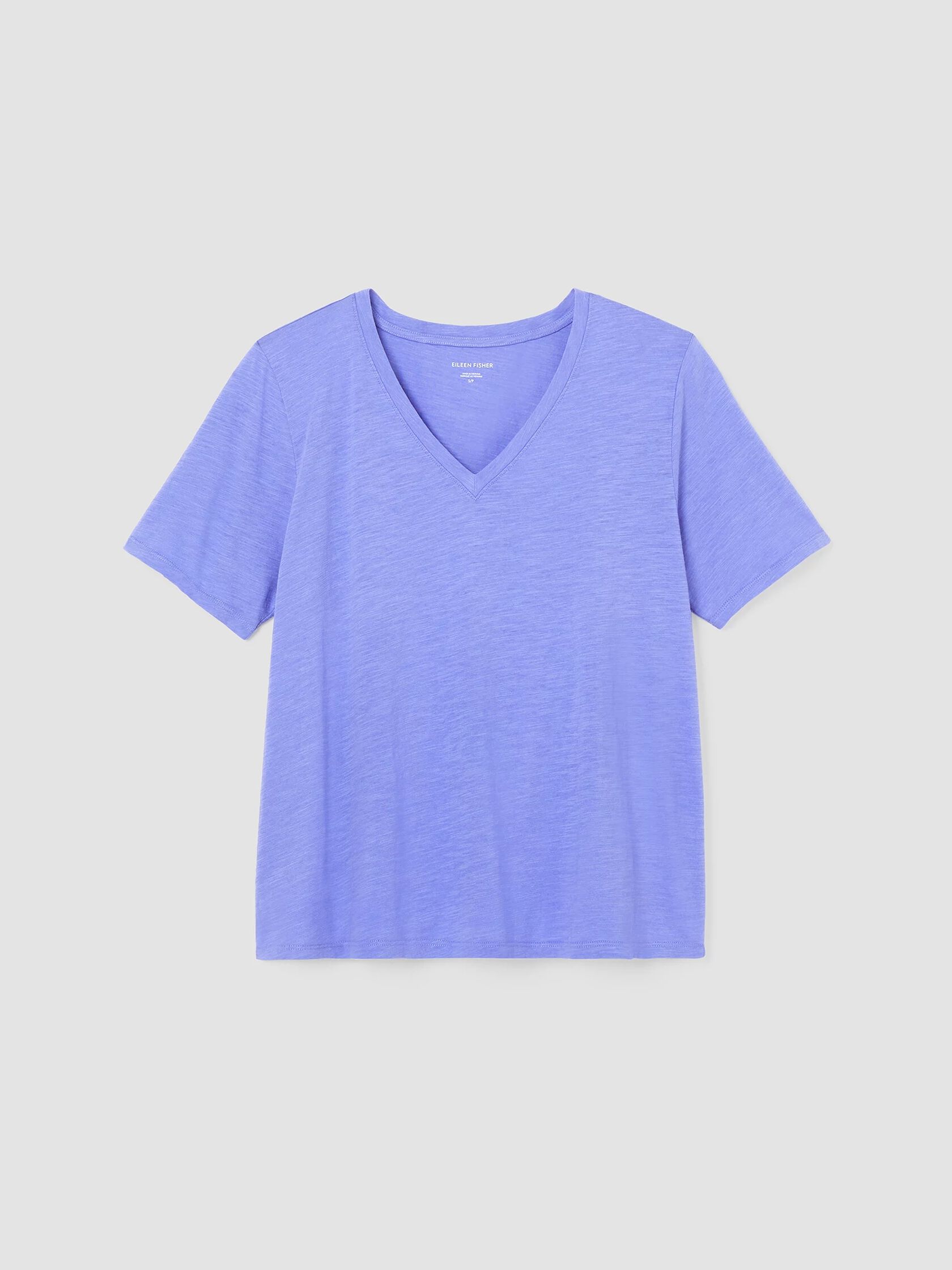 Organic Cotton Slub V-Neck Tee