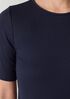 Organic Cotton Stretch Rib Crew Neck Top