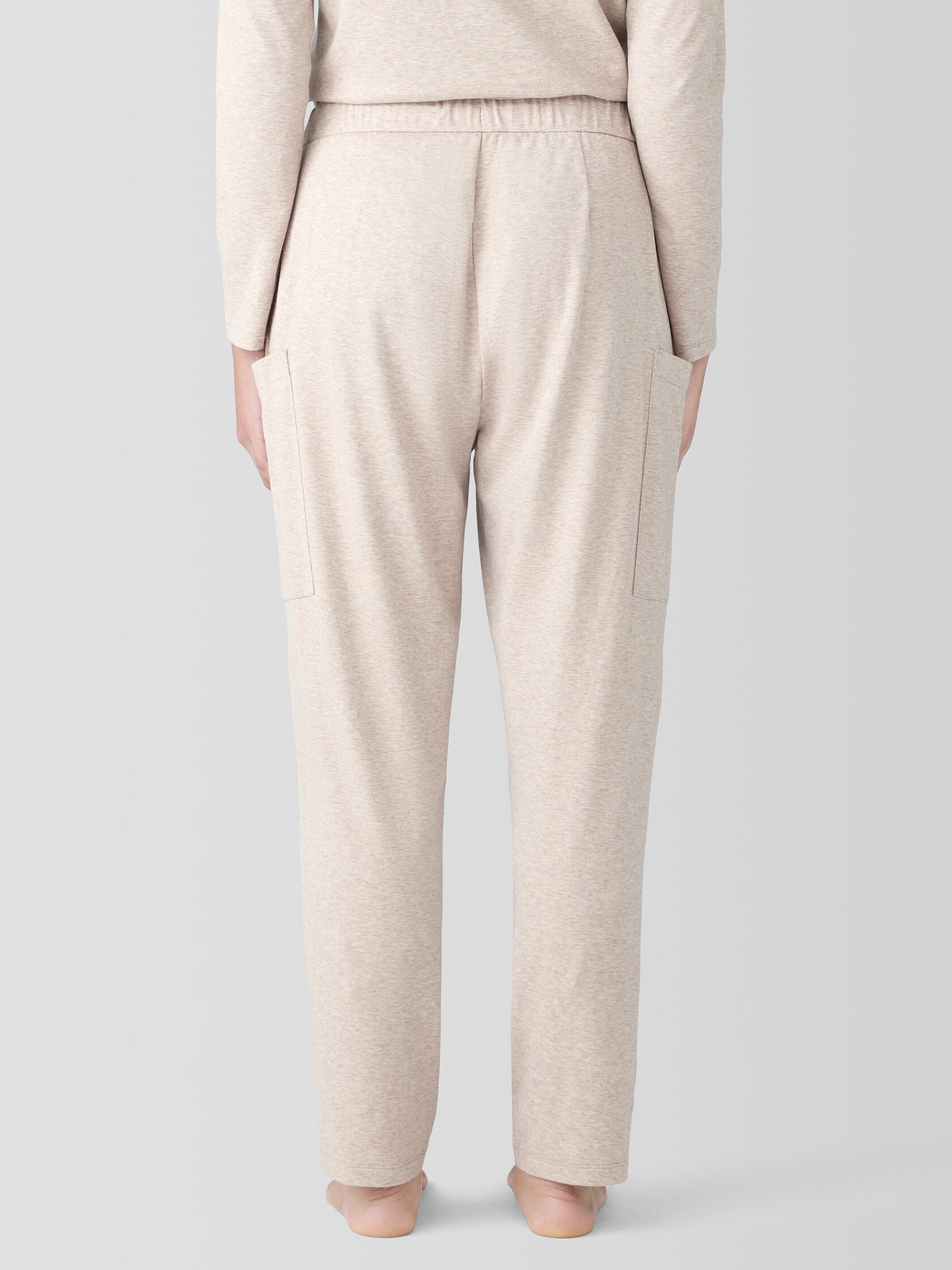 Mélange Organic Cotton Interlock Slouchy Sleep Pant