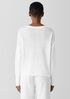 Organic Linen Cotton Cord Crew Neck Top