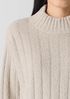 Cotton Fluff Rib Turtleneck Top