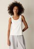 Stretch Silk Jersey Scoop Neck Tank