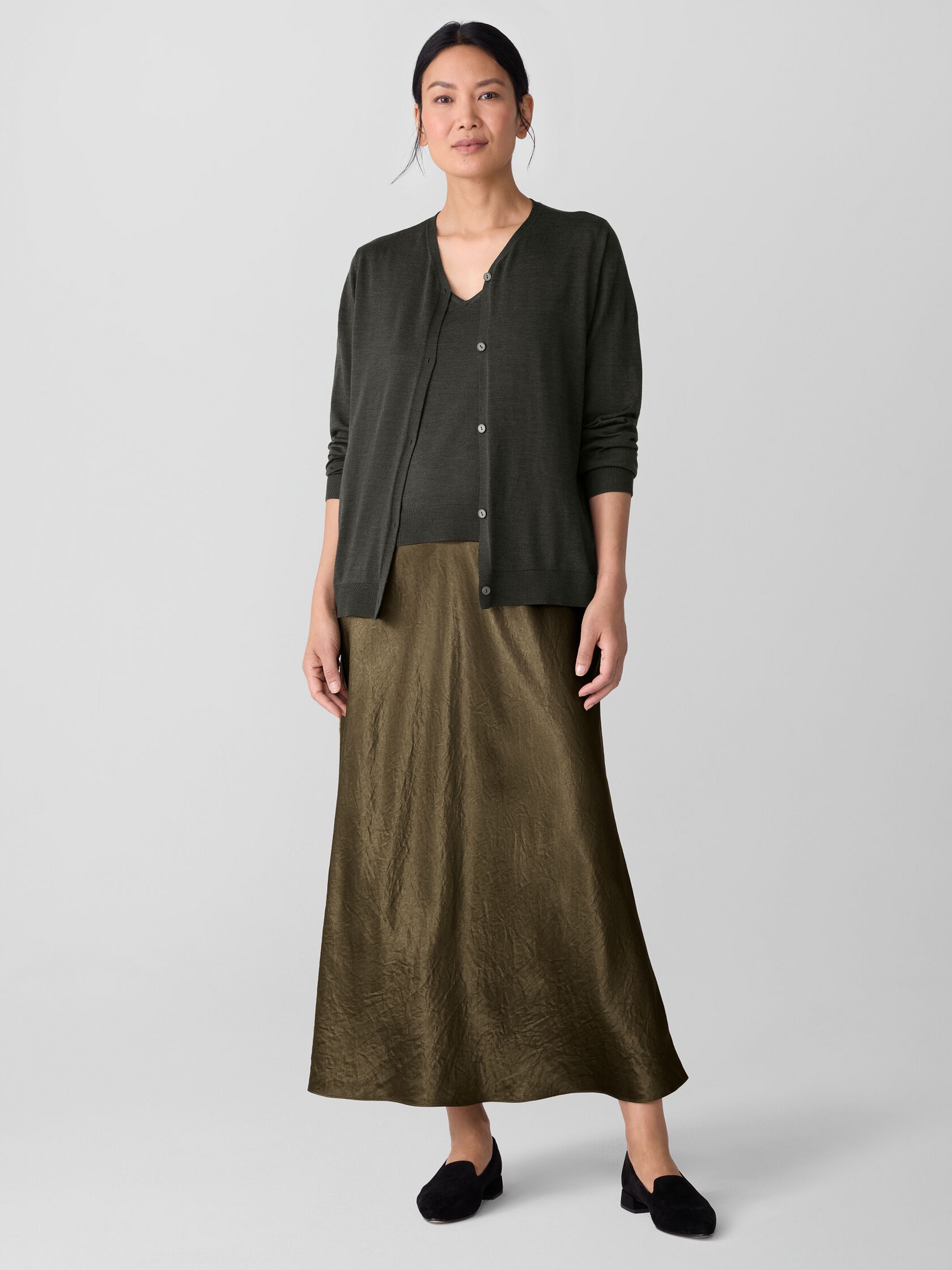 Superfine Merino Cardigan in Regenerative Wool