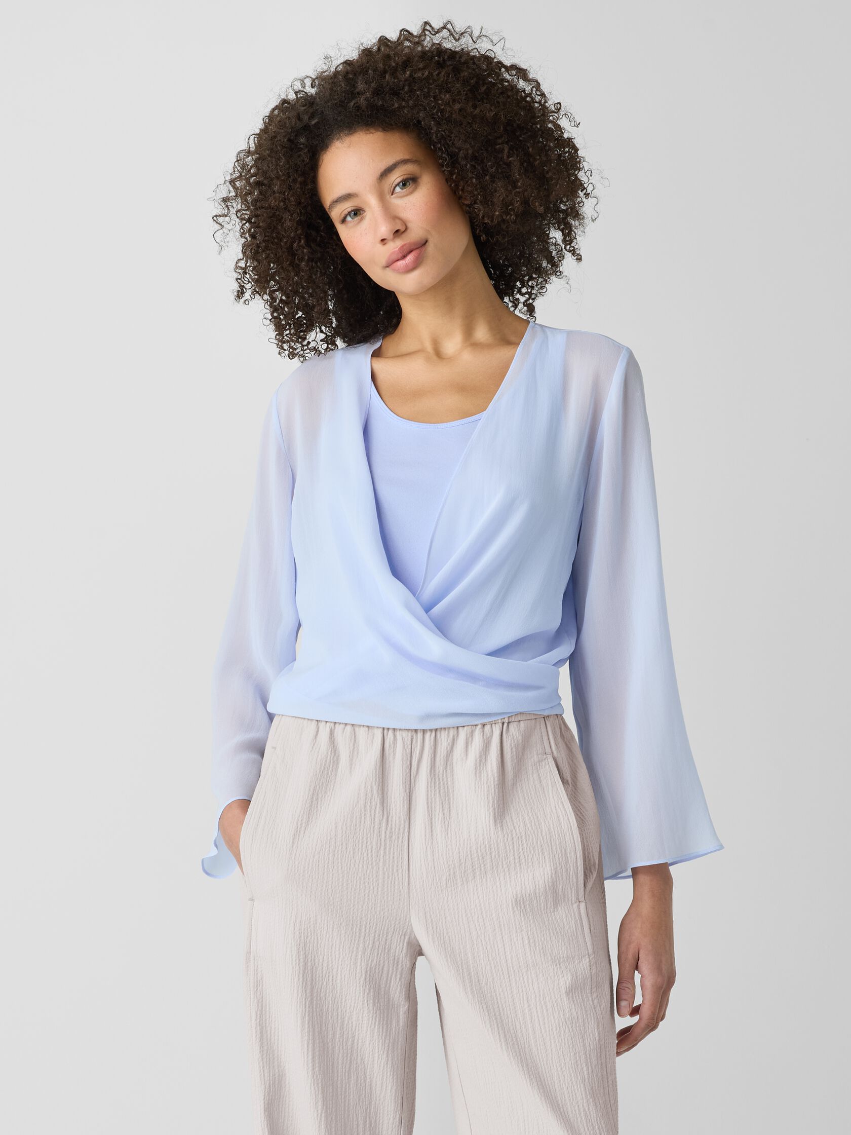 Stretch Silk Jersey Scoop Neck Tank