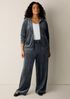 Cozy Velour Knit Wide-Leg Pant