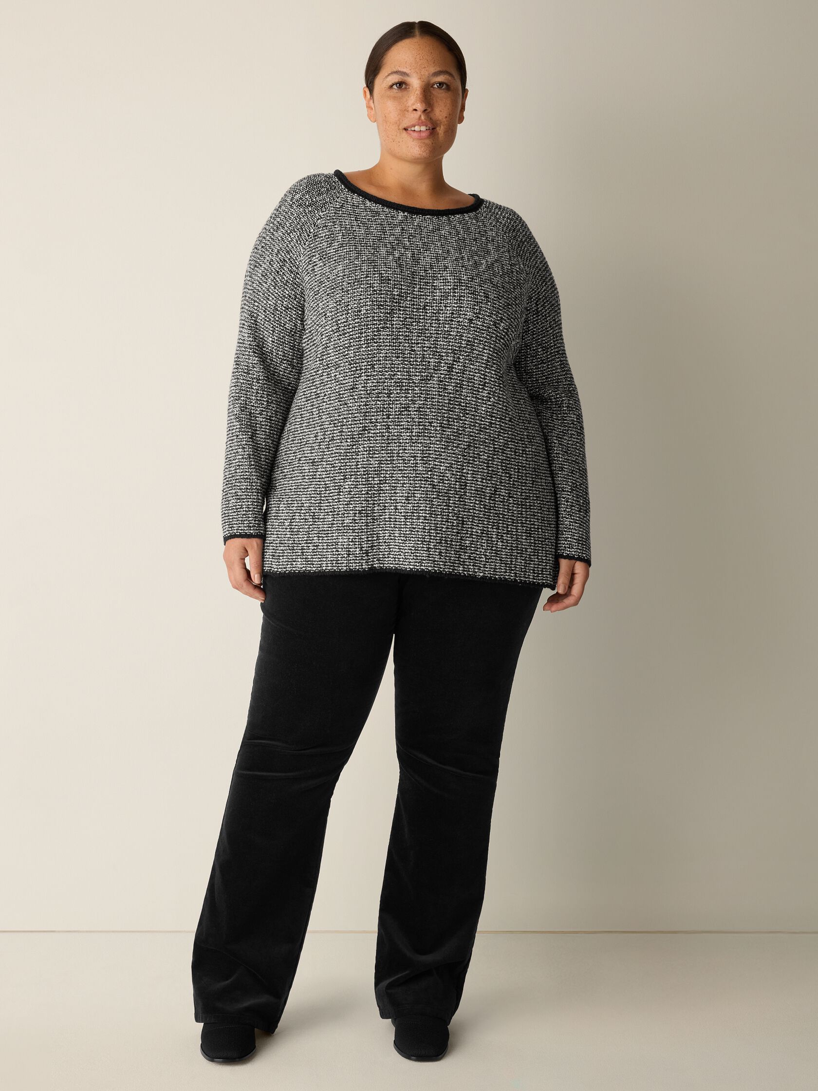 Peruvian Cotton Cloud Jewel Neck Top