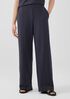 Pima Cotton Stretch Jersey Wide-Leg Pant