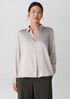 Stretch Silk Charmeuse Classic Collar Shirt