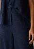 Woven Pliss&eacute; Wide-Leg Pant