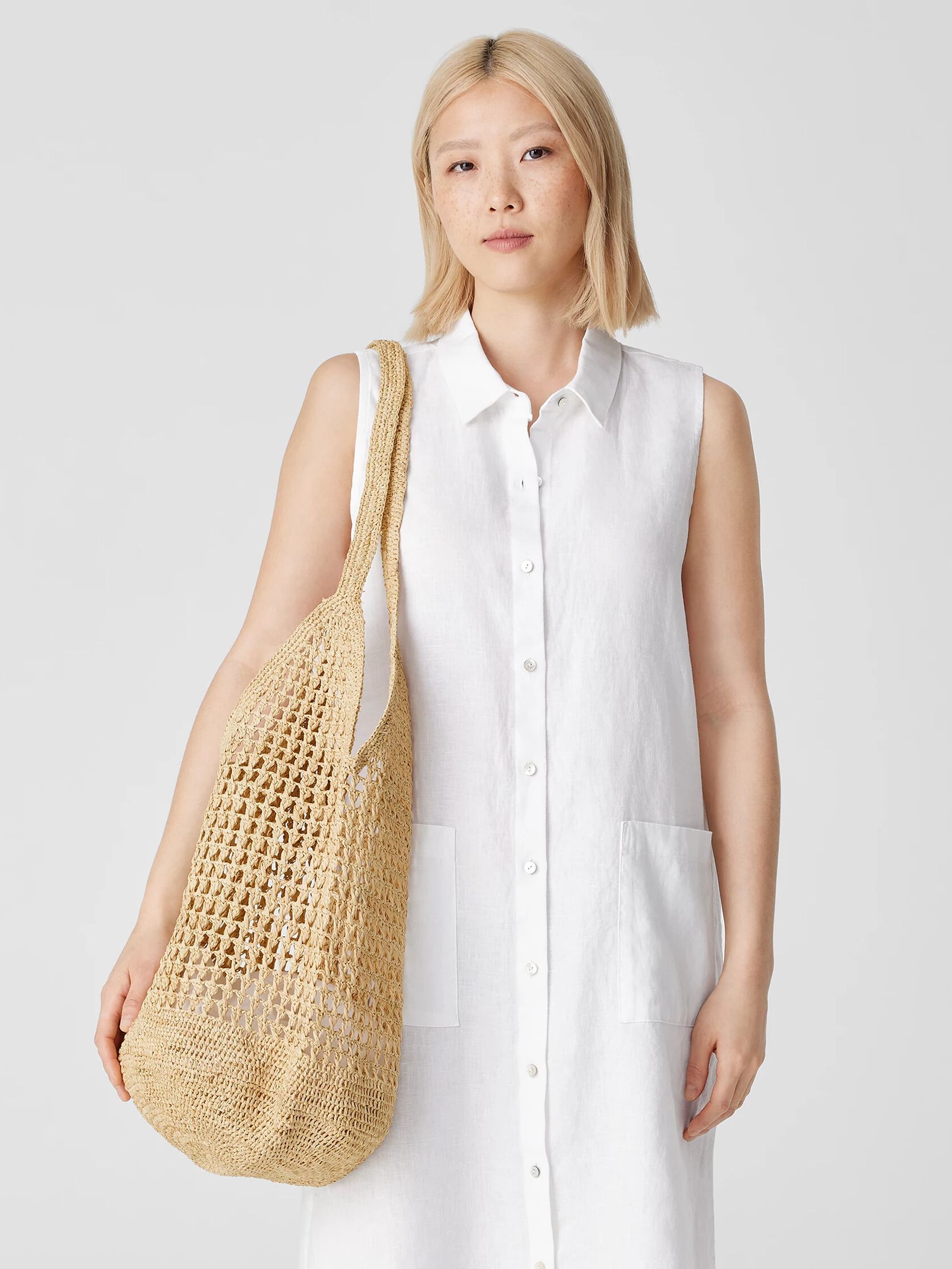 Mar Y Sol for EILEEN FISHER Raffia Bucket Bag