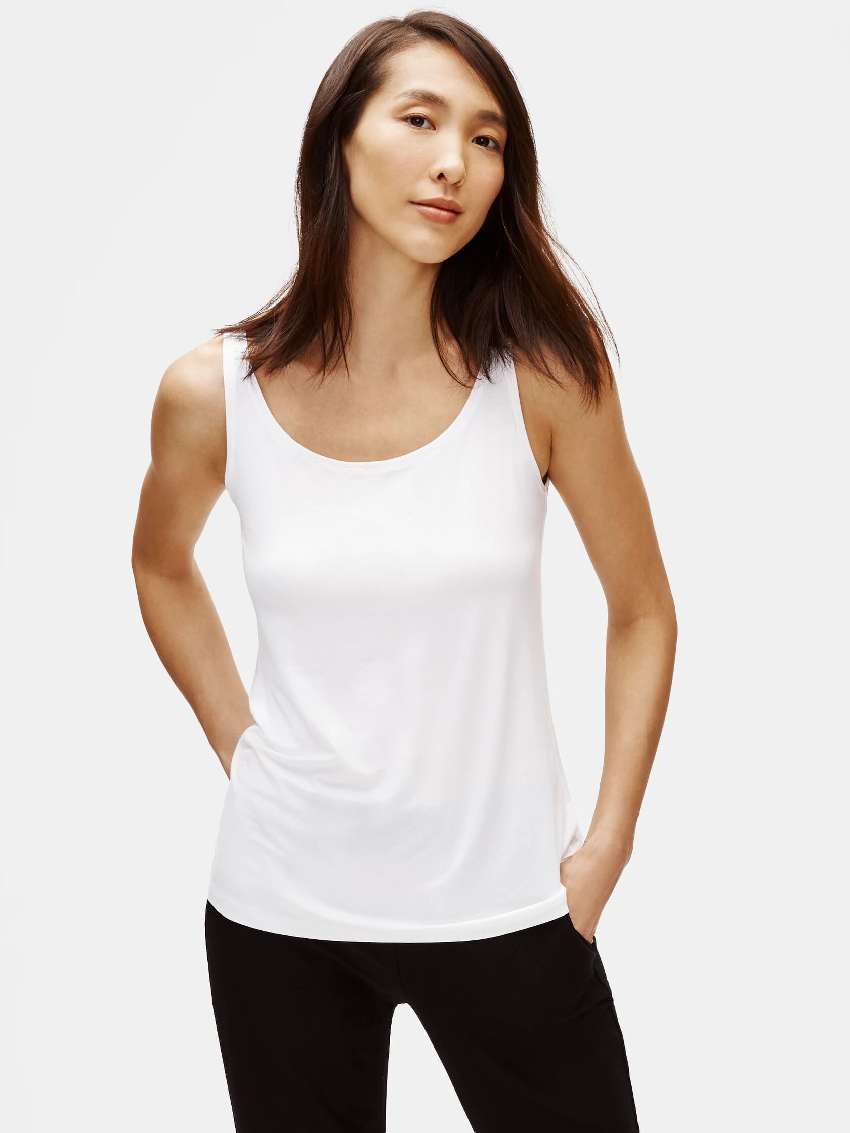 System Lightweight Viscose Jersey Slim Tank