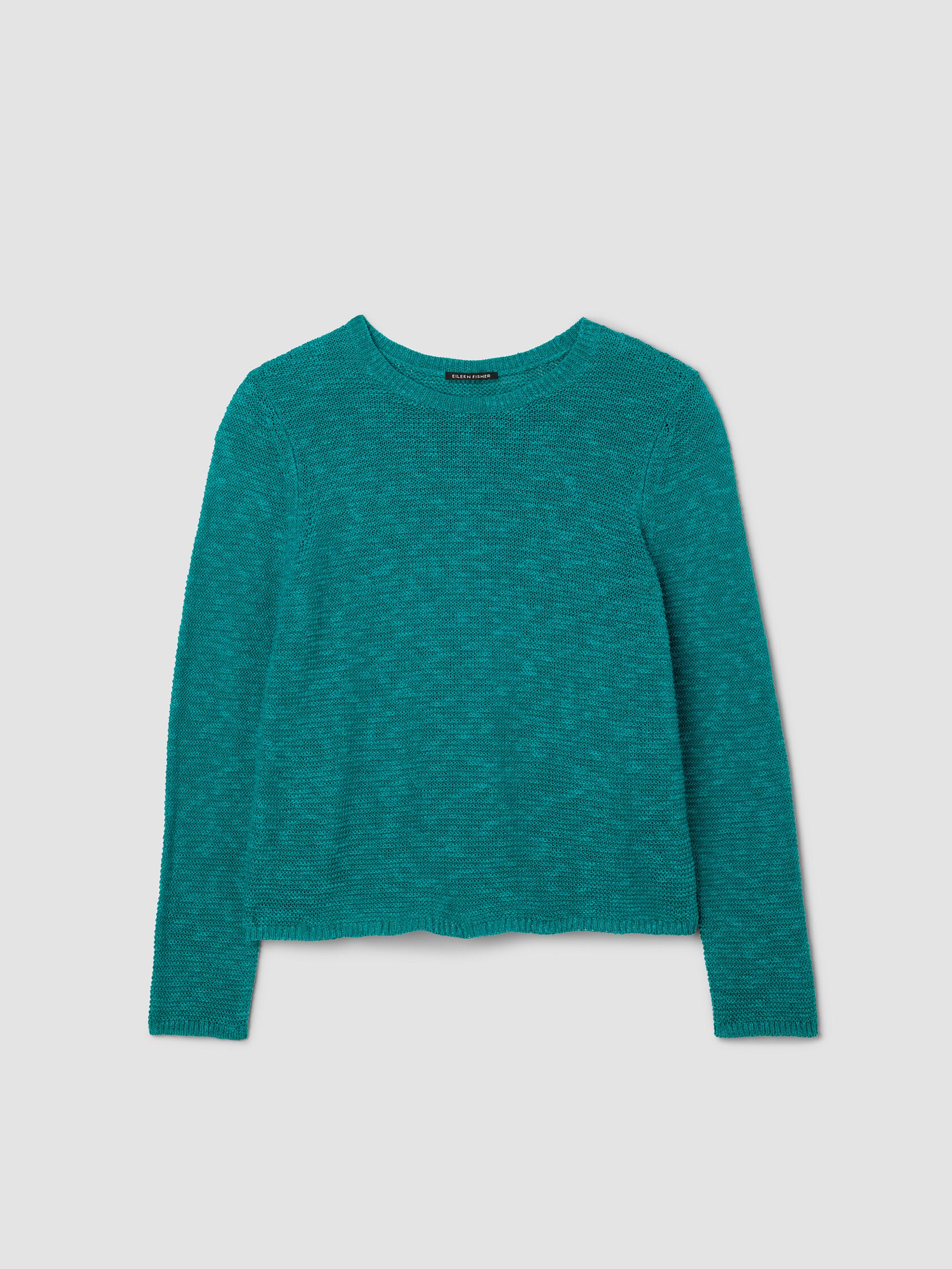 Organic Linen Cotton Slub Crew Neck Top