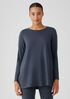 Cozy Brushed Terry Jewel Neck Top