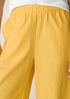 Organic Cotton Pucker Wide-Leg Pant