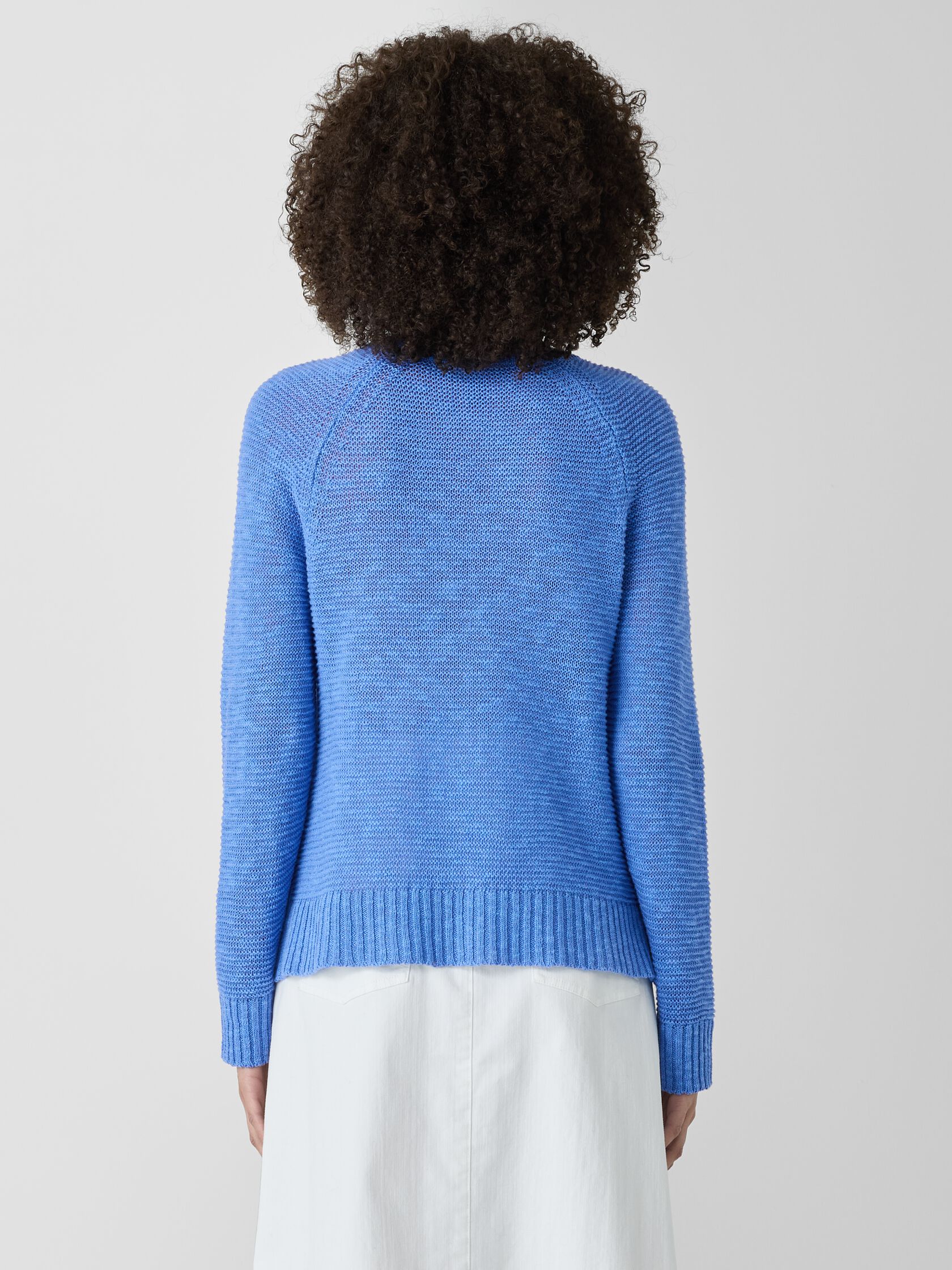 Organic Linen Cotton Slub Crew Neck Top