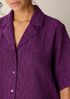 Woven Pliss&eacute; Notch Collar Shirt