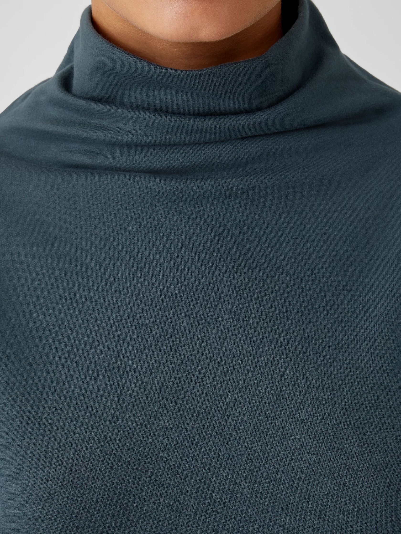 Cozy Brushed Terry Hug Funnel Neck Box-Top