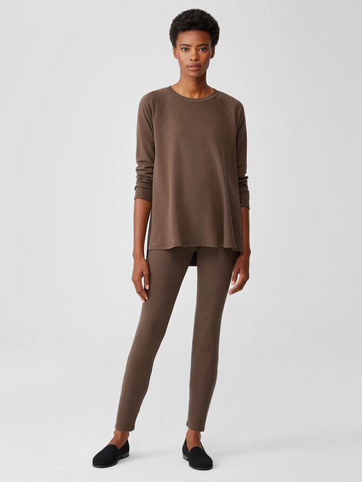 Cozy Brushed Terry Raglan-Sleeve Top