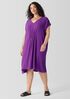 Silk Georgette Crepe V-Neck Dress