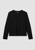 Organic Cotton Slub V-Neck Top