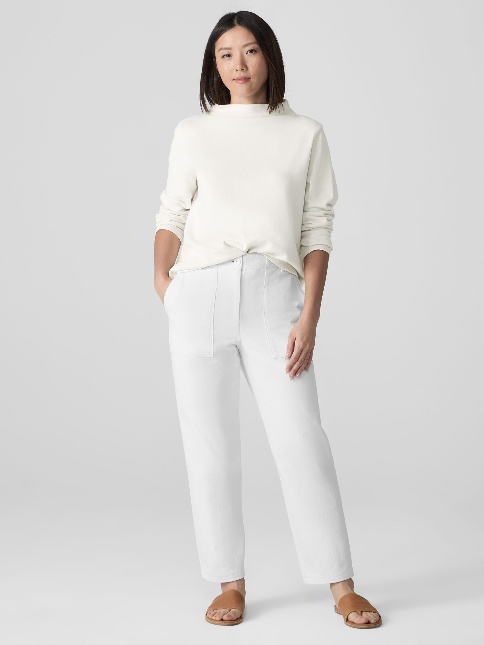 Garment-Dyed Utility Cotton Tapered Pant