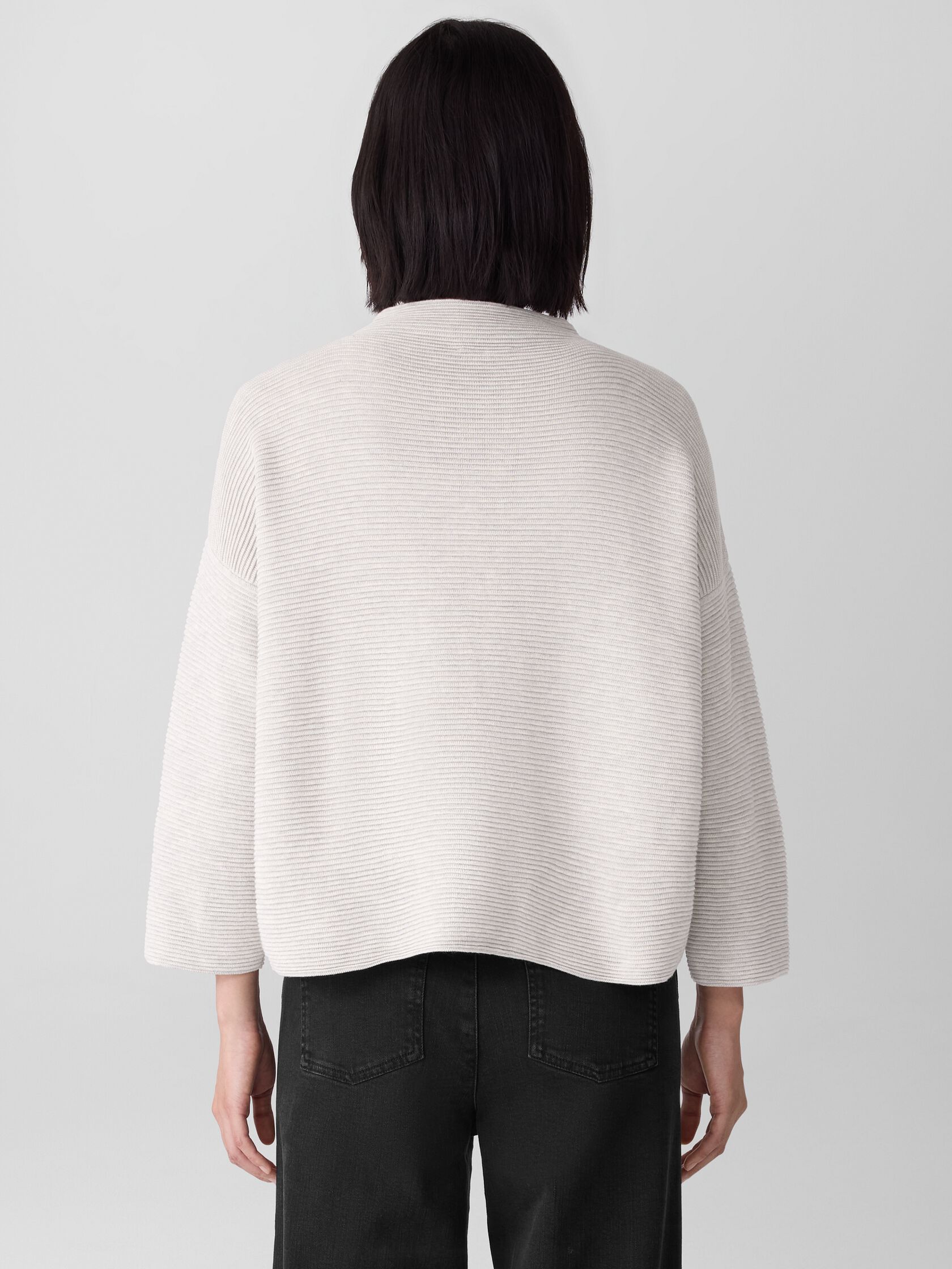 Peruvian Cotton Blend Funnel Neck Top