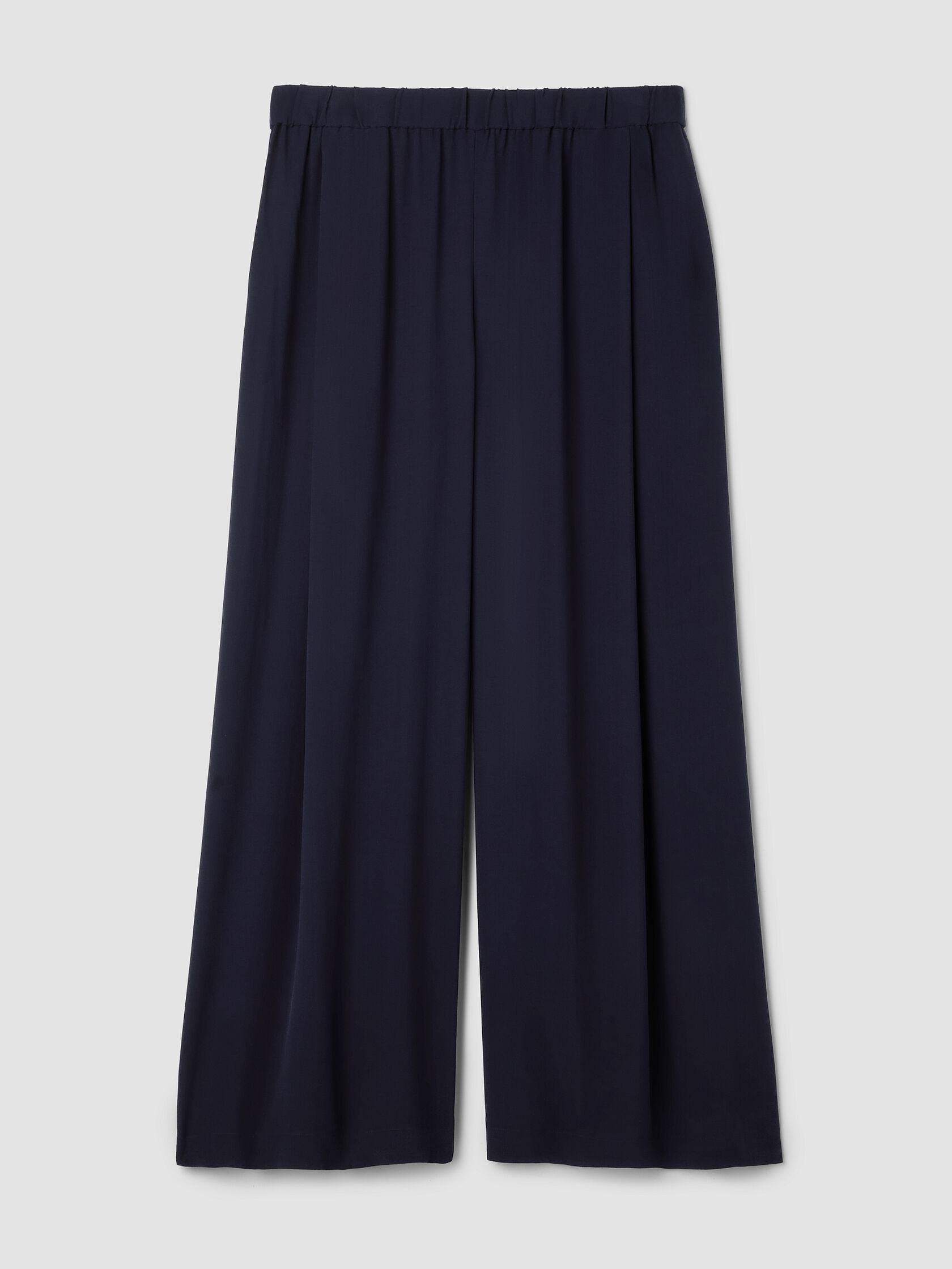 Silk Georgette Crepe Wide-Leg Pant