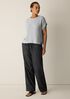 Striped Organic Cotton Gauze Square Top