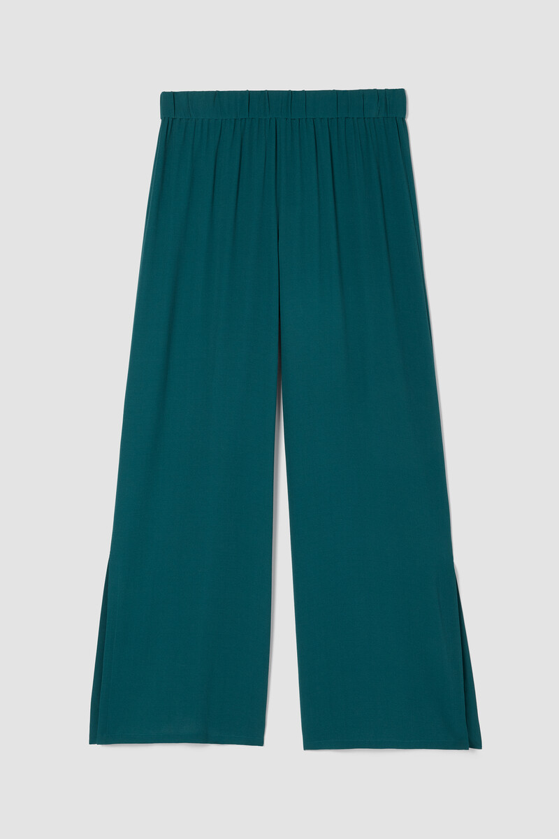 Silk Georgette Crepe Pant with Slits Silk Georgette Crepe Pant with Slits