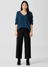 Washable Stretch Crepe Wide-Leg Pant