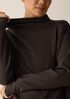 Cozy Brushed Terry Hug Funnel Neck Top