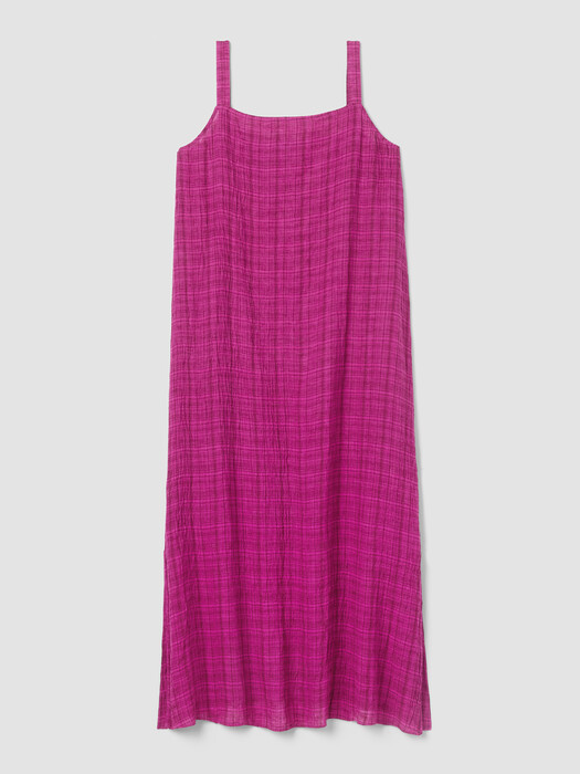 eileen fisher organic linen square neck dress Garment-Dyed Organic Linen Square Neck Dress