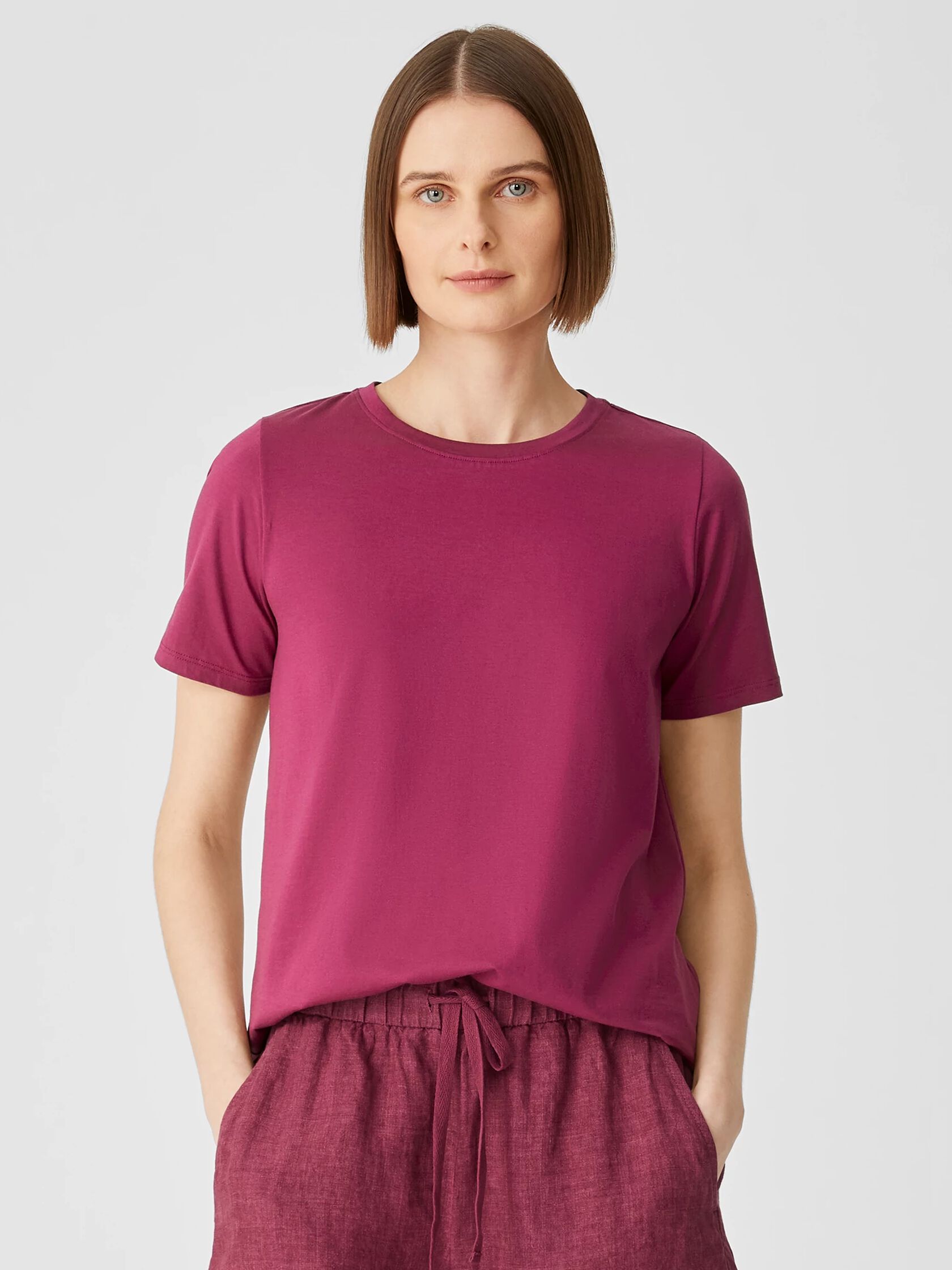 Organic Pima Cotton Jersey Round Neck Tee