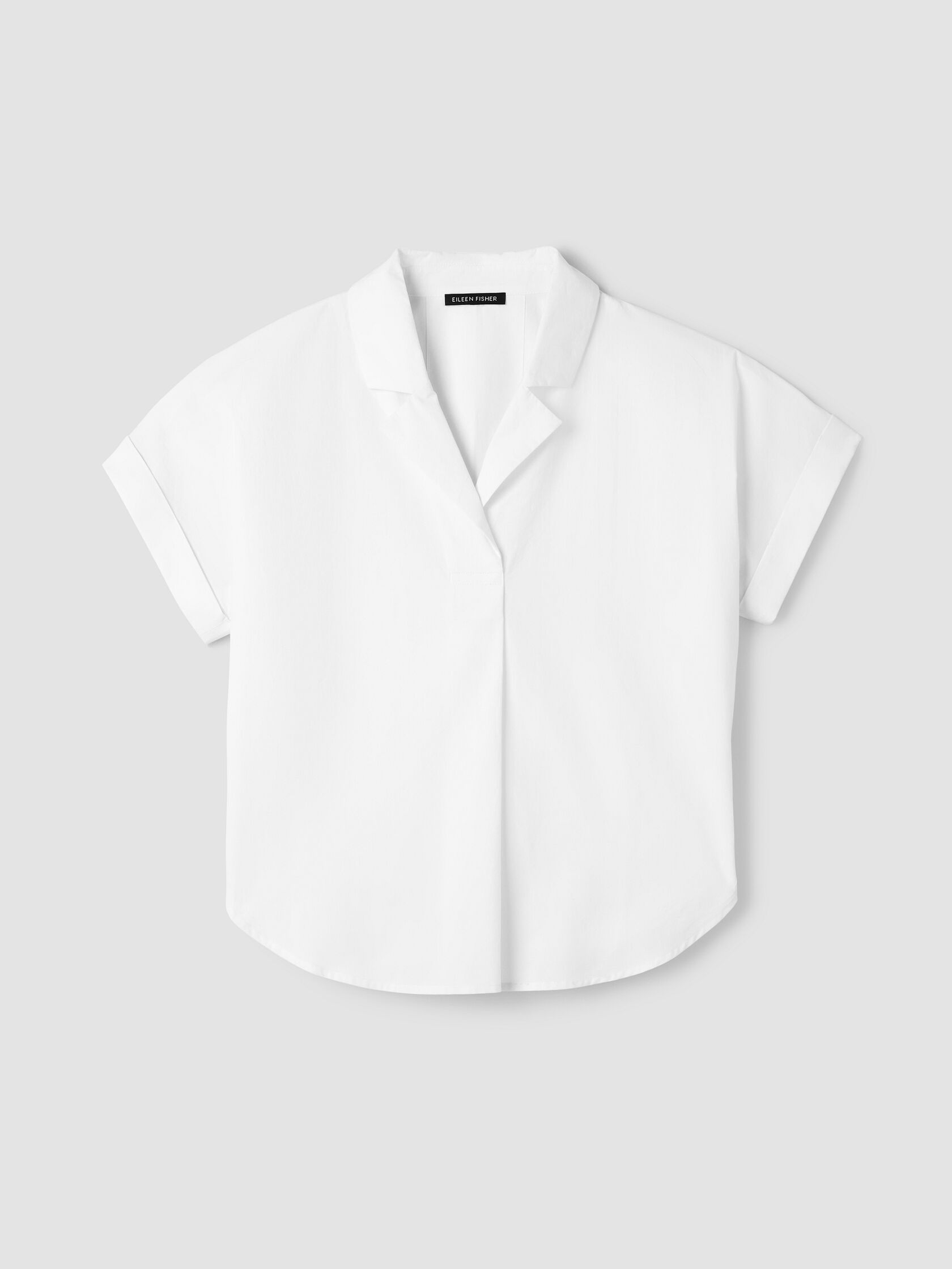Organic Cotton Poplin Notch Collar Shirt