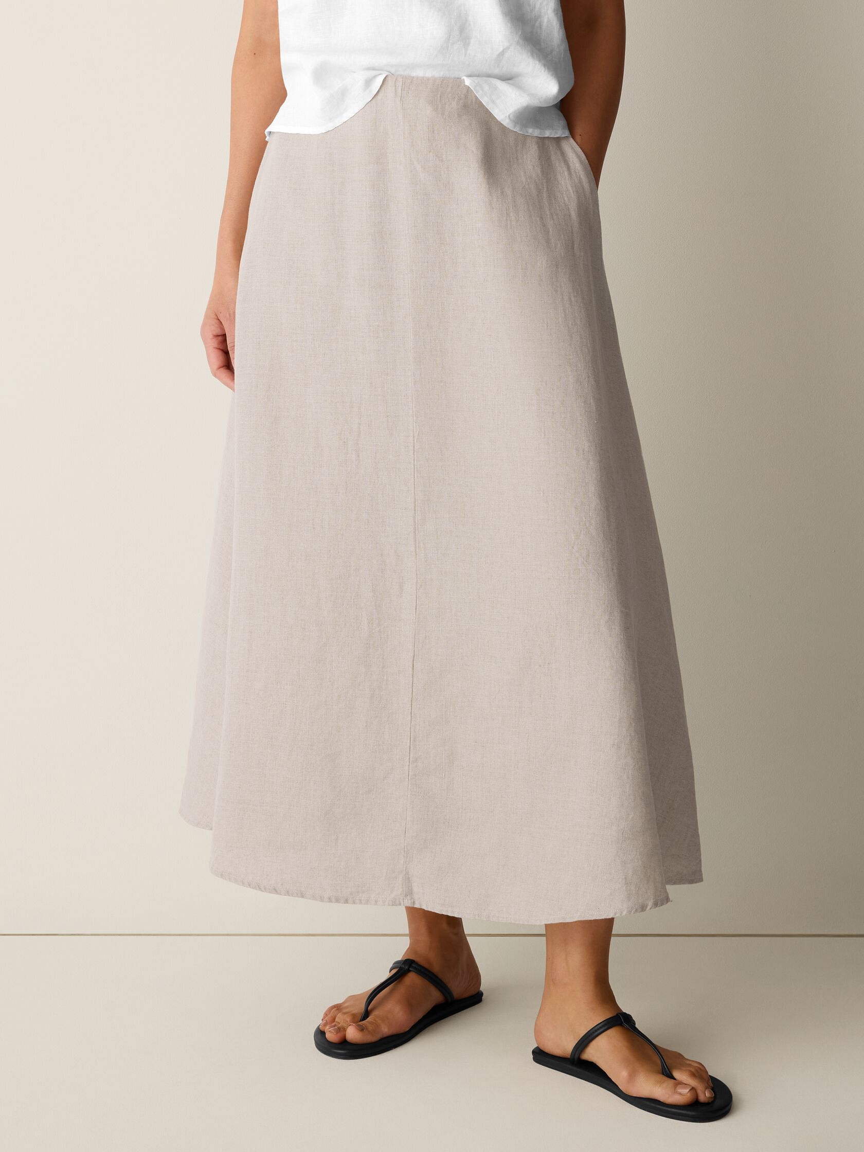 Organic Linen Half-Circle Skirt