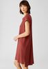 Textured Stretch Rib Crew Neck Dress