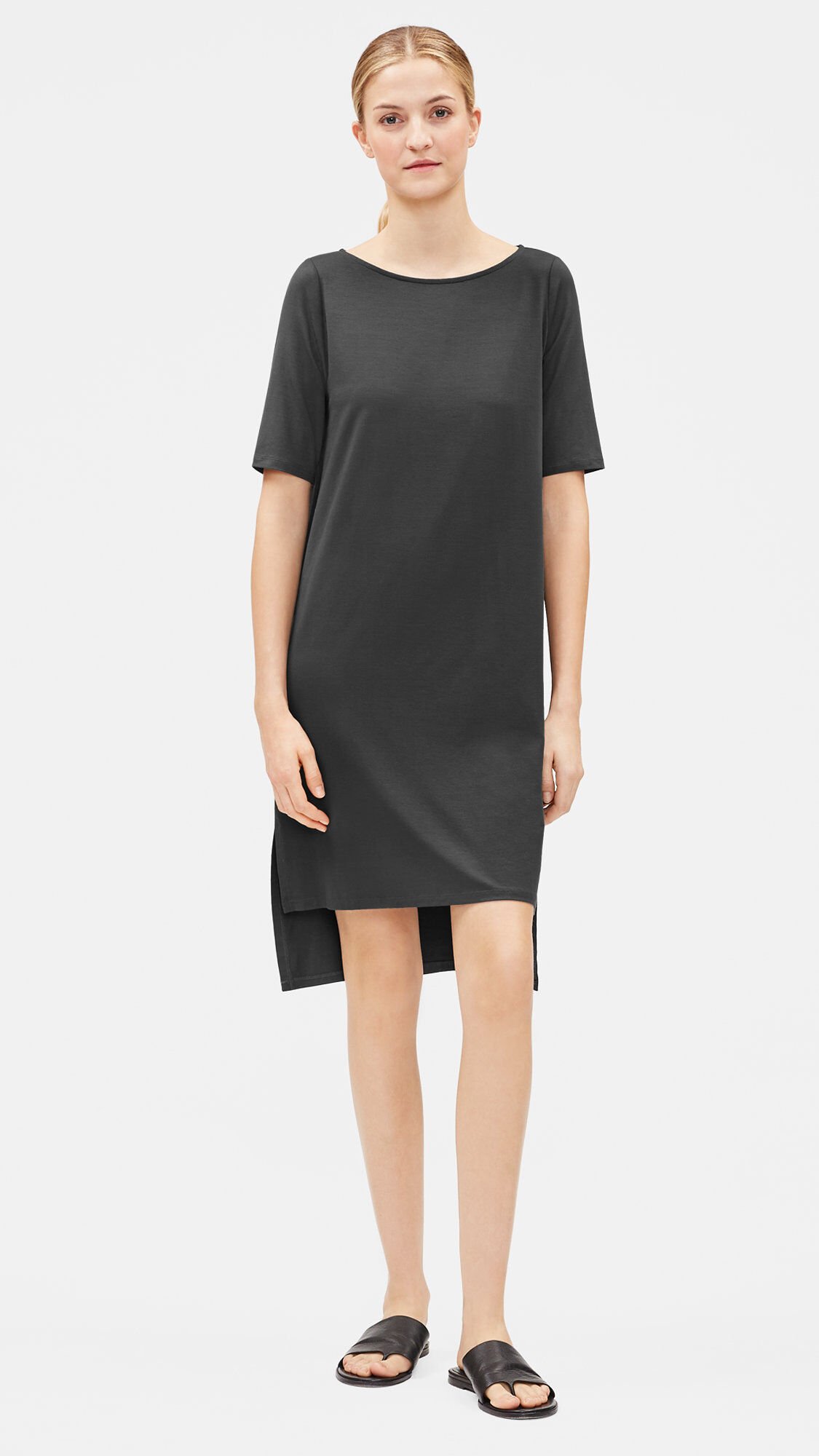 Elbow sleeve t shirt dress online