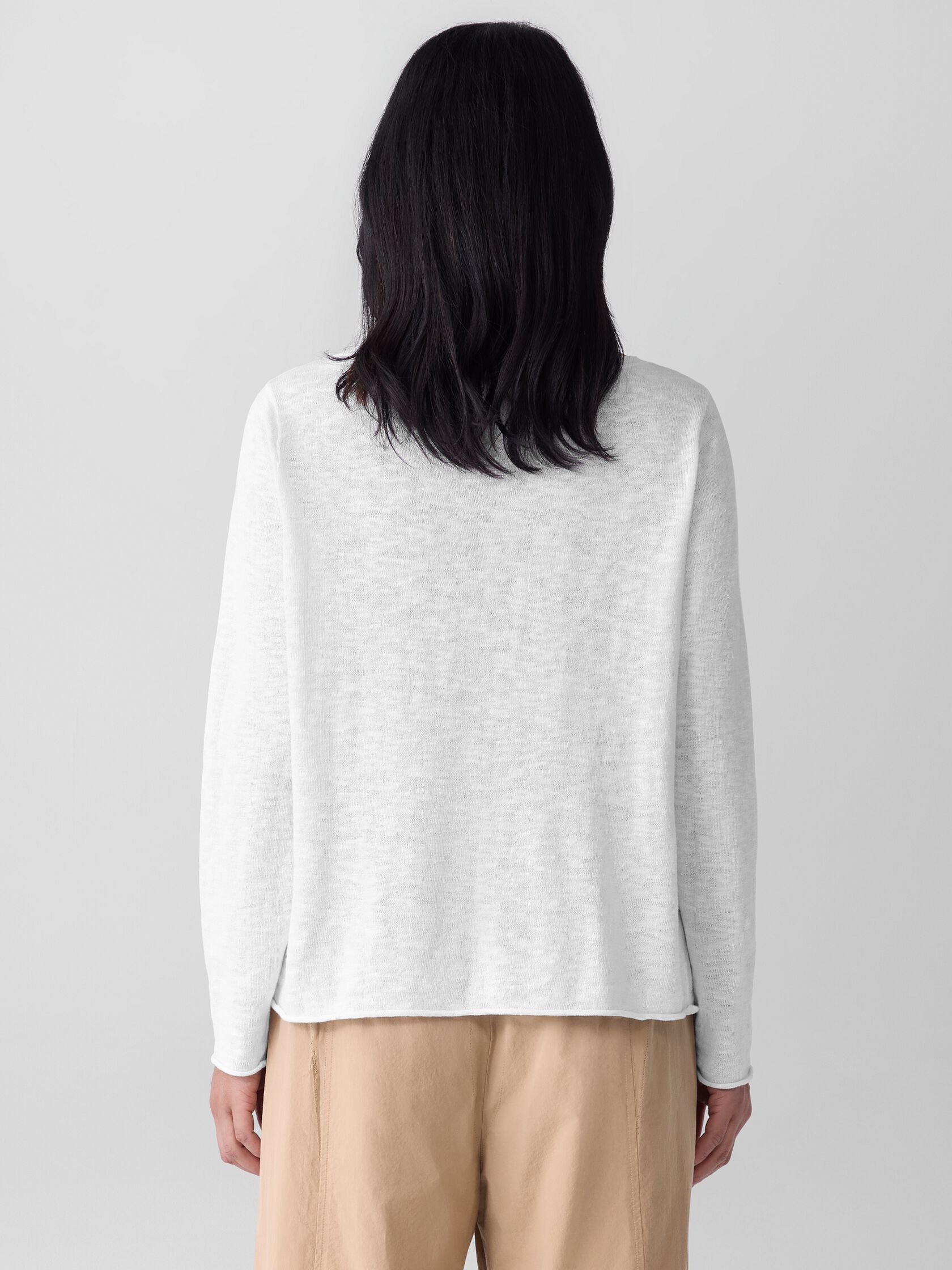 Organic Linen Cotton Slub Bateau Neck Top