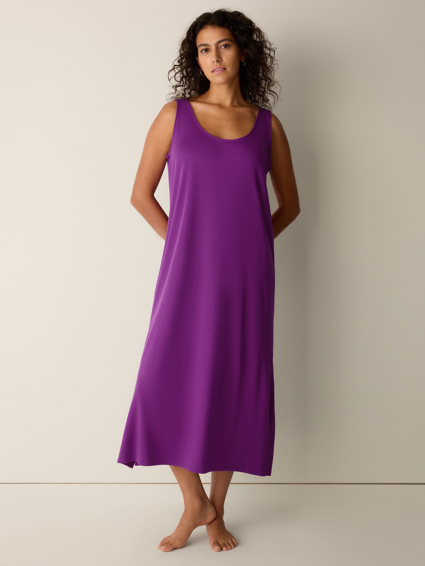 Organic Cotton Interlock Tank Sleep Dress