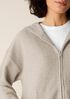 Organic Cotton Boucle Knit Hooded Jacket