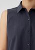 Washed Organic Cotton Poplin Sleeveless Shirt