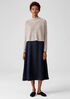 Merino Cropped Turtleneck Top in Regenerative Wool