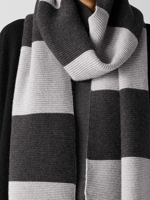 Cotton and Recycled Cashmere Scarf
