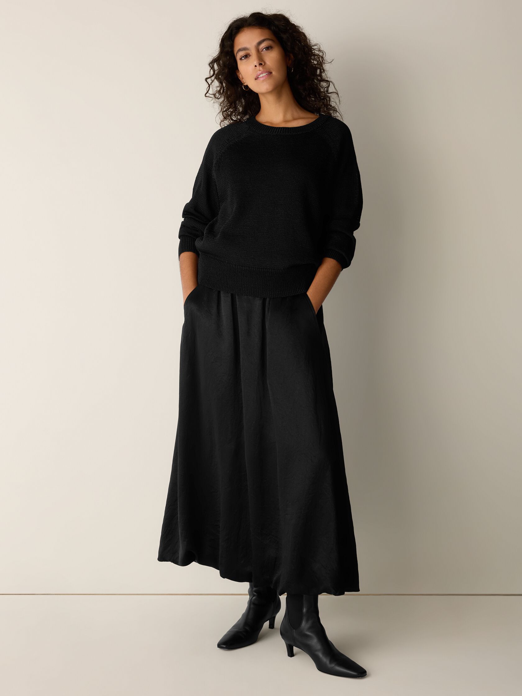 Sleek Viscose Wedge Sweater